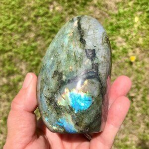 Labradorite Freeform 4.25" Tall Polished Flashy Spectrolite Crystal Home Decor